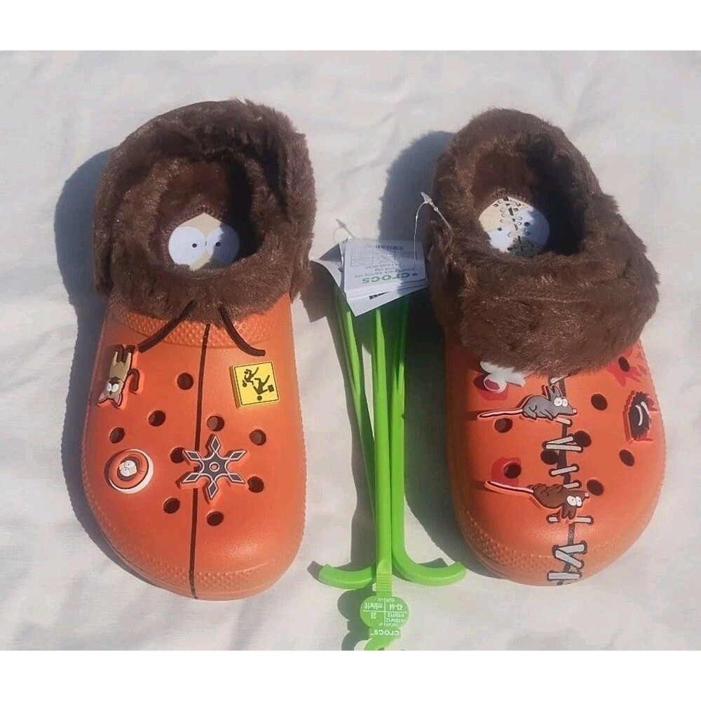 Crocs South Park Kenny Crocs Mens Size 10 Lined Clog Orange Summer TV NWT